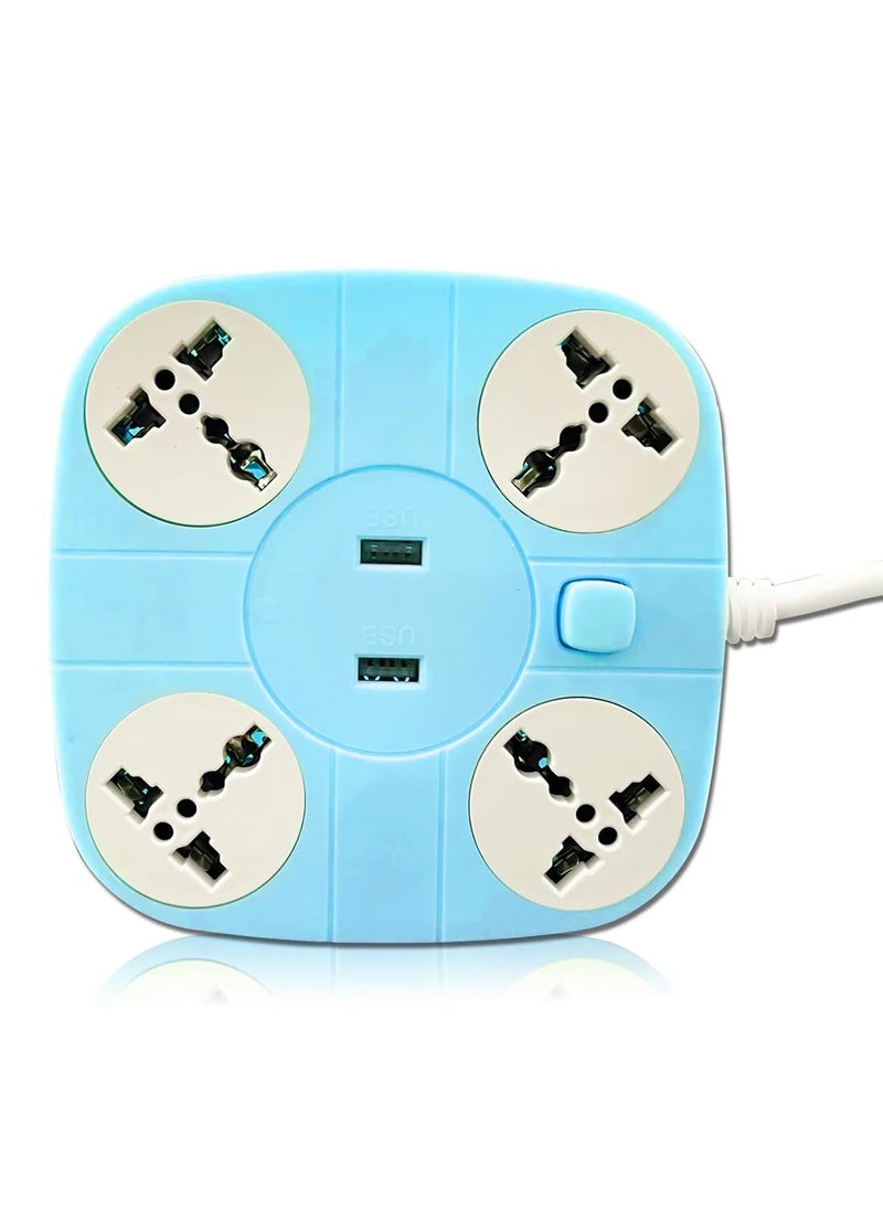 Generic Gadgets World ExtensionCordBoardSwitchPower Strip with 2 USB Charging Ports and 4 Socket 10 Amp Heavy Duty for Multiple Devices Smartphone Tablet Laptop Multicolor  - Image 3