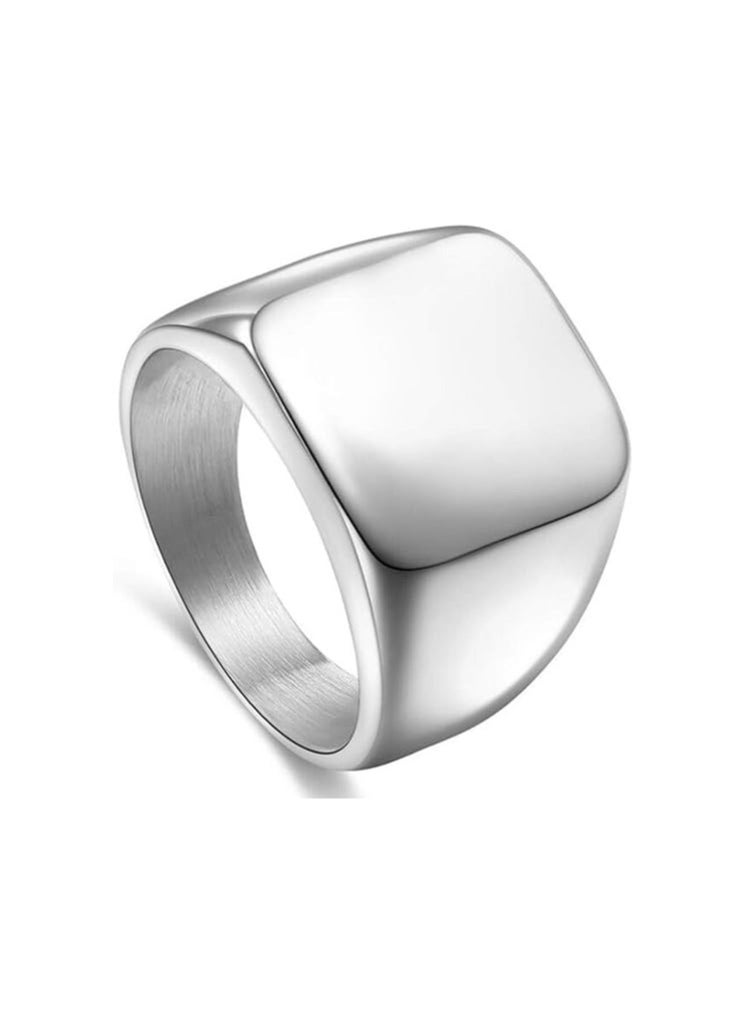 Fayrouz Jewellery - Fayrouz Jewelry Men's Stainless Steel Square Designs Rings for Men, Thumb Pinky Ring, Men's Ring for Boys - Image 1
