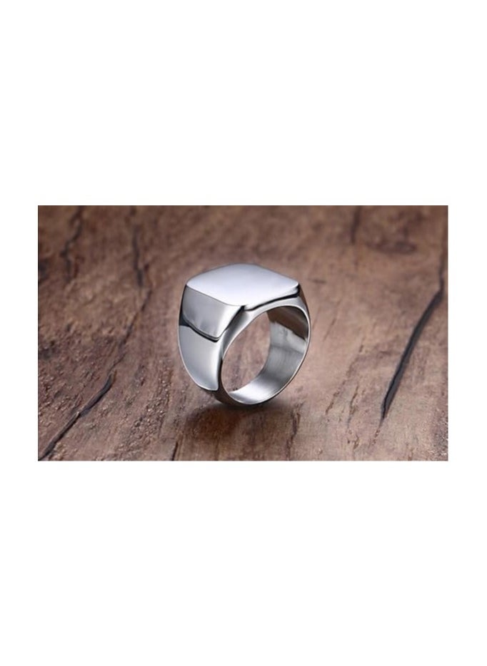 Fayrouz Jewellery - Fayrouz Jewelry Men's Stainless Steel Square Designs Rings for Men, Thumb Pinky Ring, Men's Ring for Boys - Image 1