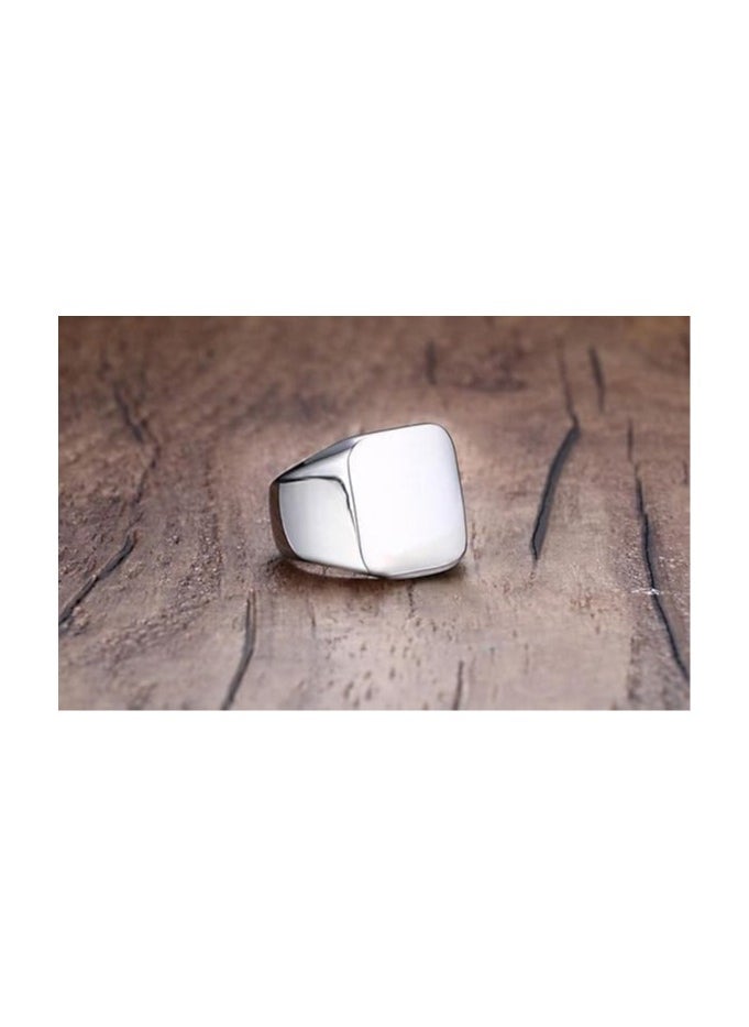 Fayrouz Jewellery - Fayrouz Jewelry Men's Stainless Steel Square Designs Rings for Men, Thumb Pinky Ring, Men's Ring for Boys - Image 1