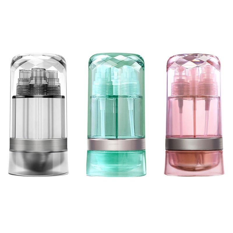 6 in 1 Travel Dispenser Containers for Lotion Shampoo Cosmetics Leak-proof Rotatable Refillable Travel Bottles Set Organizer - Image 1