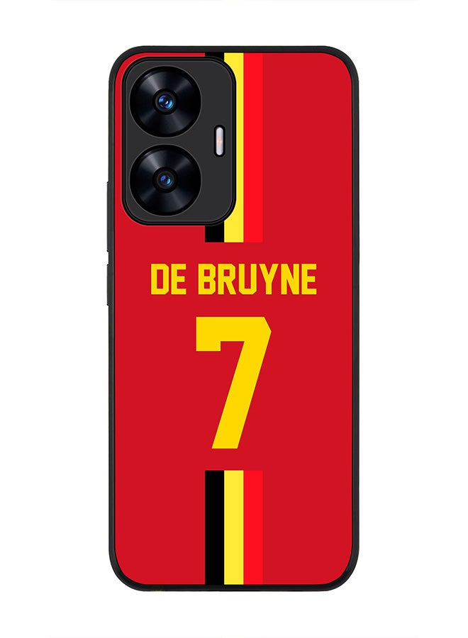 Stylizedd Rugged Black edge case for Realme C55 4G Slim fit Soft Case Flexible Rubber Edges Anti Drop TPU Gel Thin Cover-Belgium-De Bruyne - Image 1