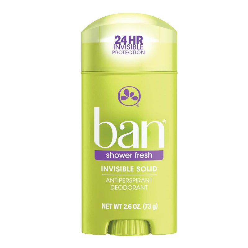 Ban Deodorant 26 Ounce Invisible Solid Shower Fresh 76ml 3 Pack