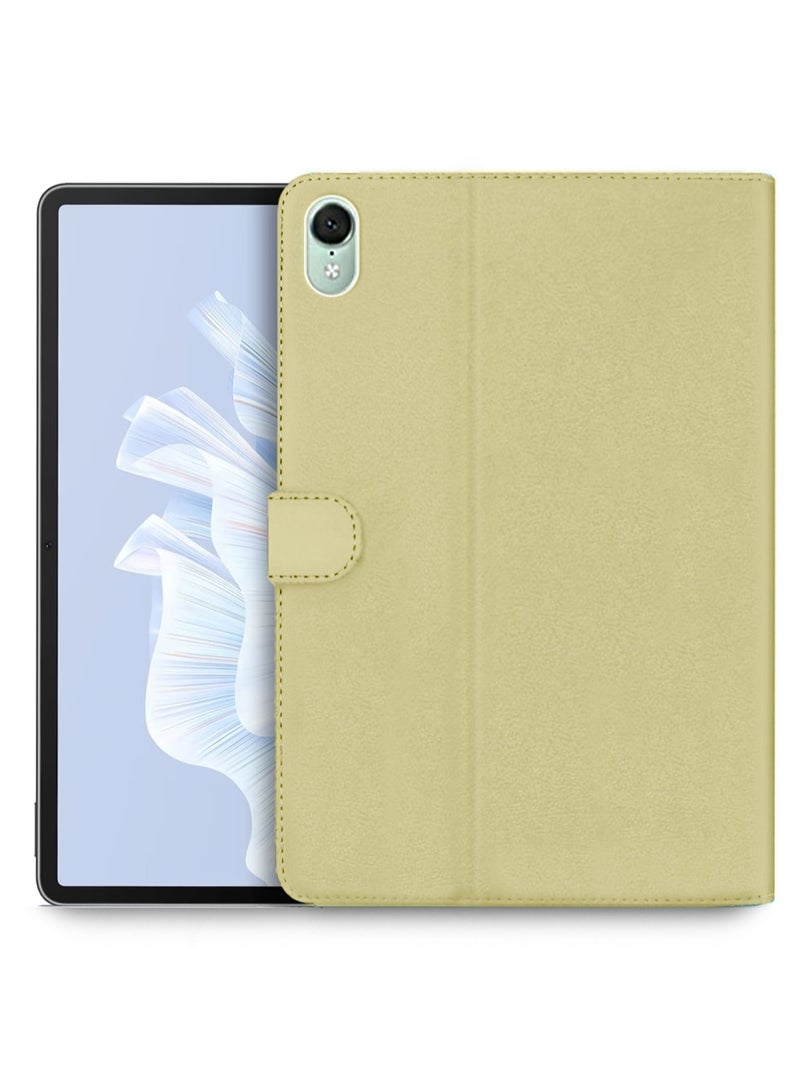 OMAKER PU Leather Magnetic Closure Flip Case Cover For Huawei MatePad Air 4G 11.5 Inch 2023 / Huawei MatePad 11.5 Inch 2023 Gold - Image 1