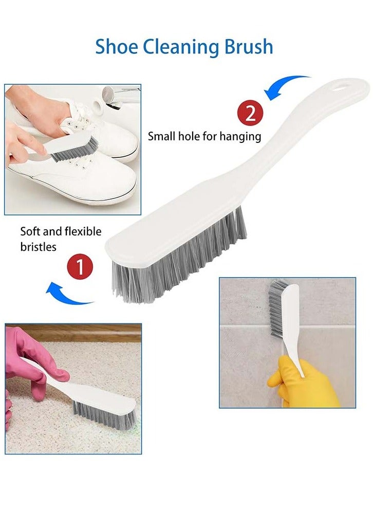 YIM-VIBEHAUS 4 PCS Cleaning Brush Set, Toilet Brush with Handle, Multipurpose Bathroom Brush for Shoes, Bathroom, Tub, Toilet - Image 4
