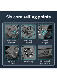 Fankalo Phone Case for vivo S18/V30/V30 Pro with Slide Camera Cover Military Grade Drop Protective Phone Case with Magnetic Car Mount Holder  - Image 2