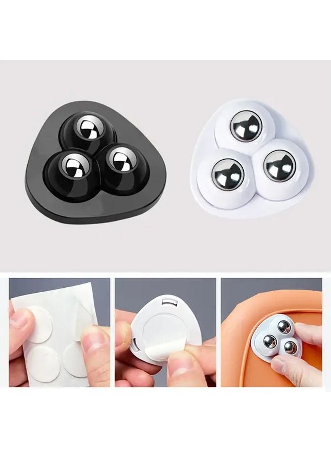16Pcs Black Self Adhesive Casters 360 Degree Rotating Silent Pulley Wheels For Furniture - Image 4