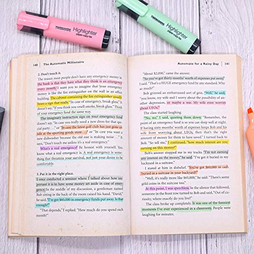 TWOHANDS Highlighters, 8 Assorted Pastel Colors, Chisel Tip Marker Pen,with Large Ink Reservoir for Extra Long Marking Performance 20208 - Image 5