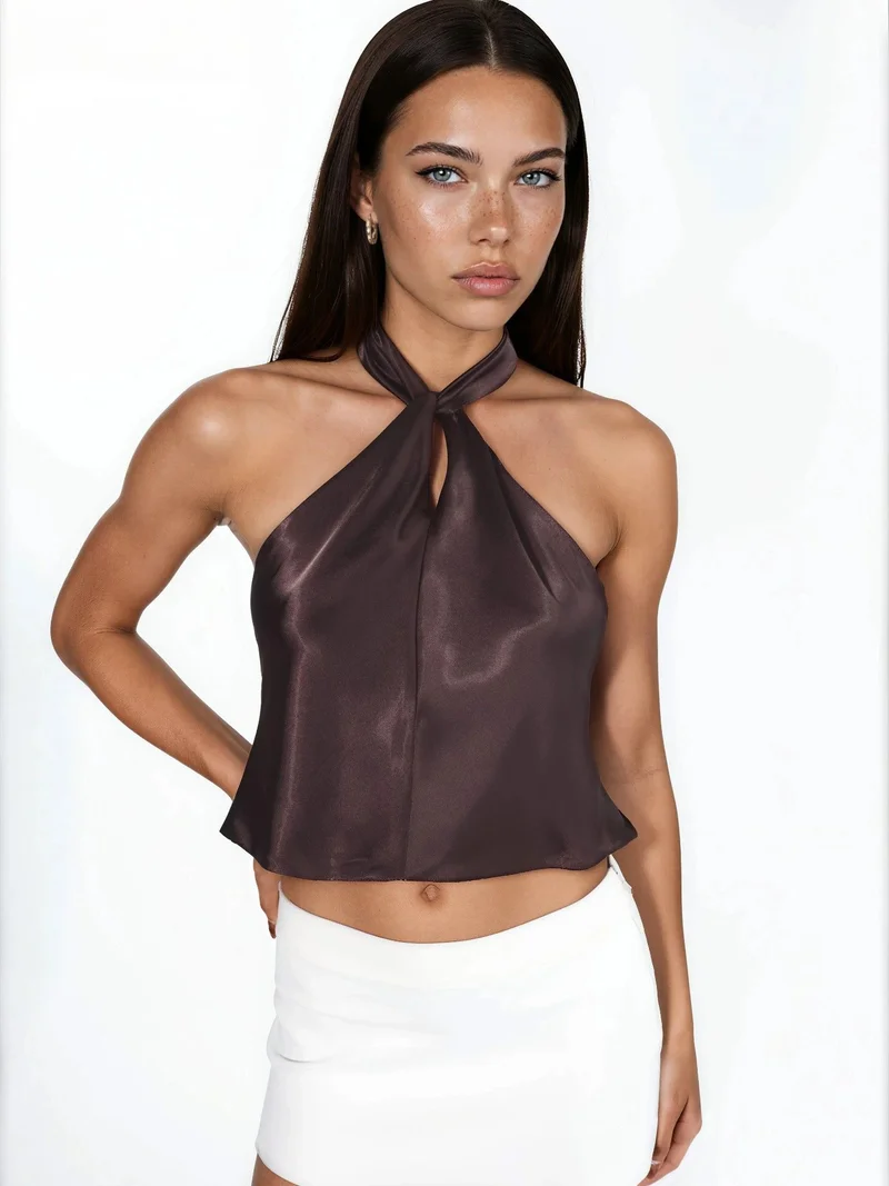 هيكاب Halter Neck Scarf Top