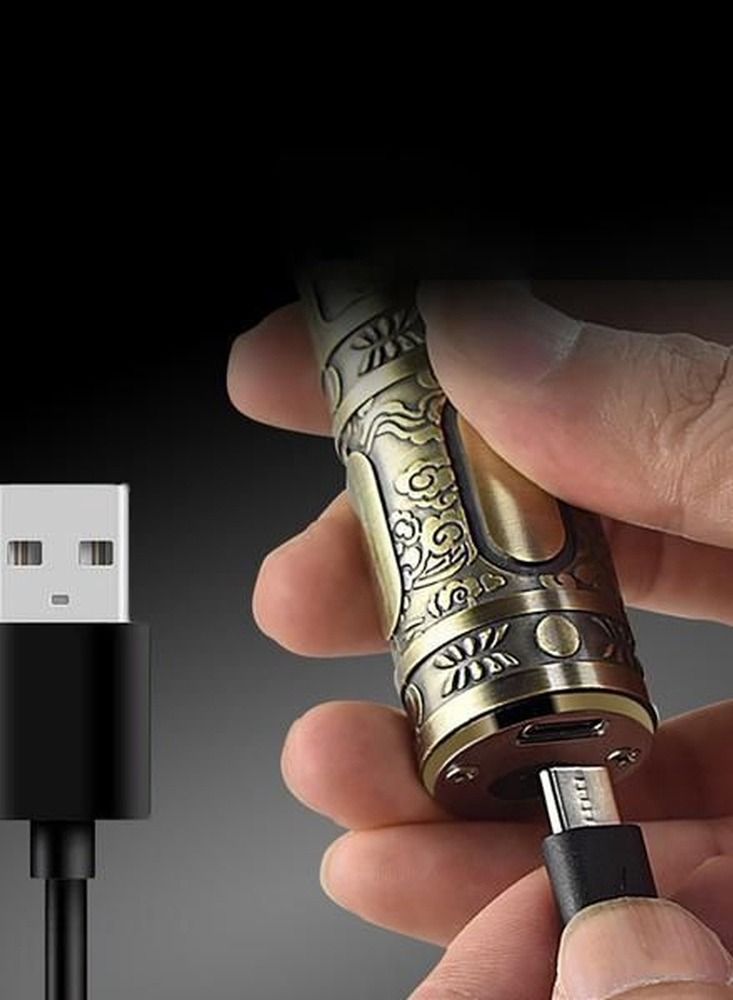 Professional Rechargeable Electric Hair Trimmer Kit Gold - Image 2