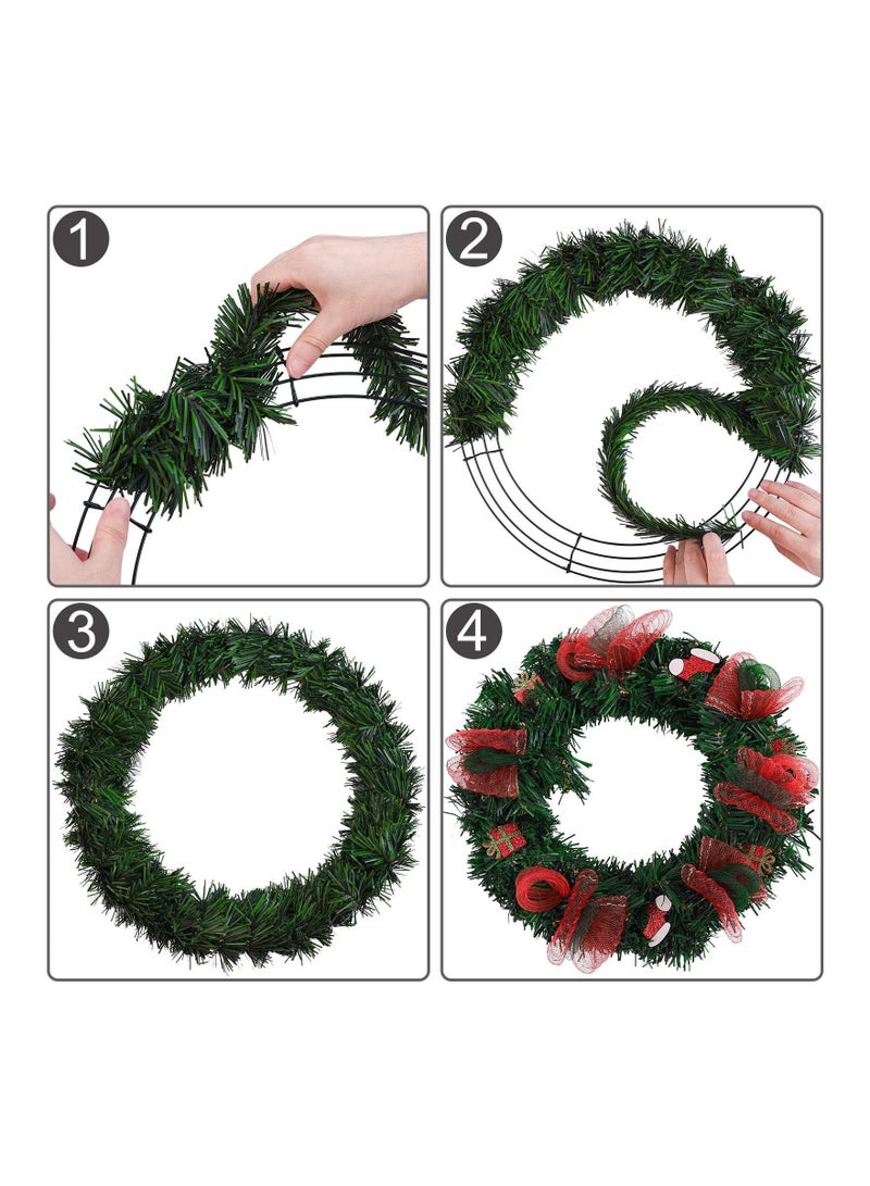 KASTWAVE طقم 4 حوامل أسلاك 12" 14" مع 1 لفافة من السلك المرن لتزيين الزهور والأدوات الحرفية لتزيين العطلات - Image 4