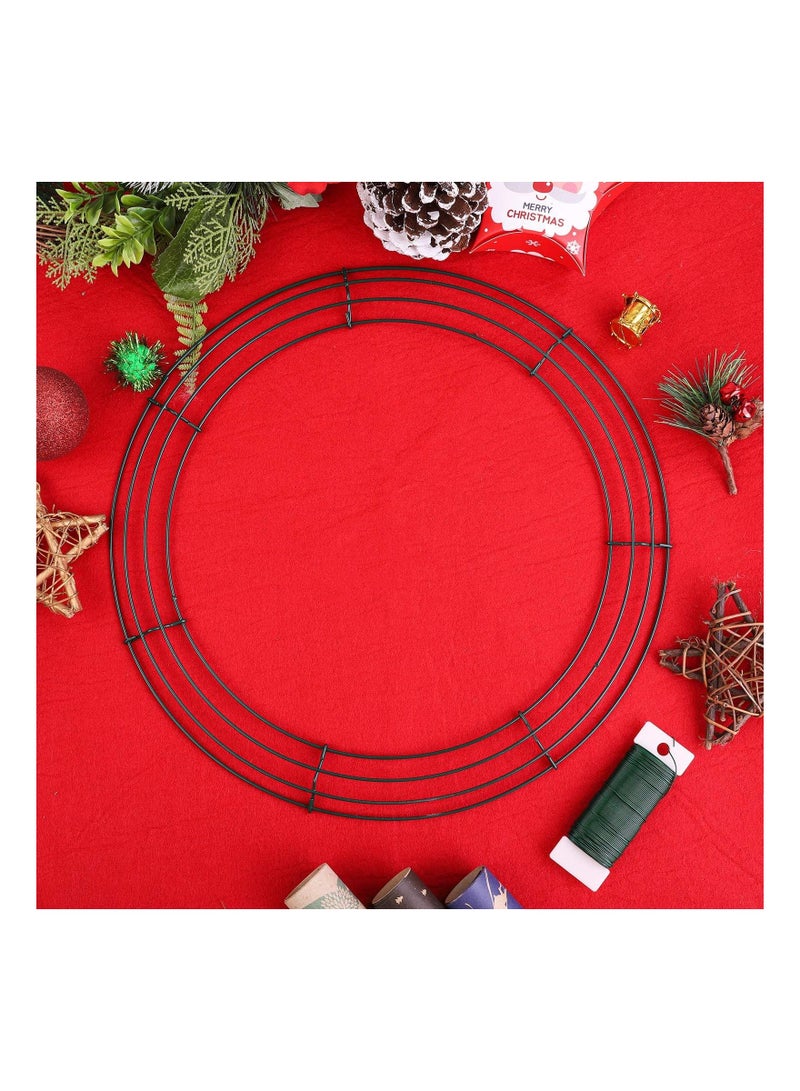 KASTWAVE طقم 4 حوامل أسلاك 12" 14" مع 1 لفافة من السلك المرن لتزيين الزهور والأدوات الحرفية لتزيين العطلات - Image 5