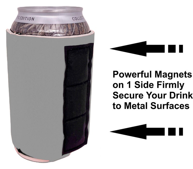 Coolie Junction Blank Magnetic Can Coolie (2 Pack Gray) - Image 2