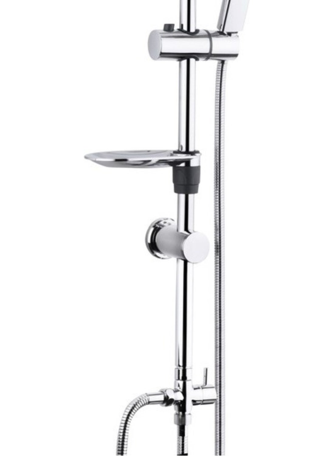 Ayla Stand Bathroom Rain Quadro White White Top Shower Set  - Image 3