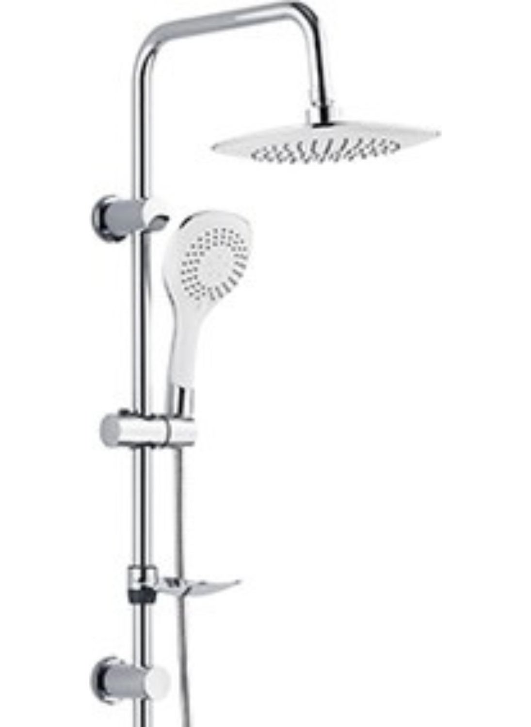 Ayla Stand Bathroom Rain Quadro White White Top Shower Set  - Image 4