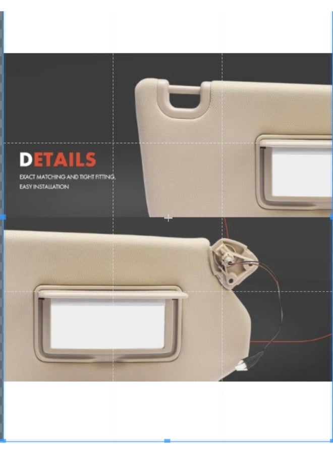 A-Premium Beige Sun Visor Set for Infiniti and Nissan - Image 3