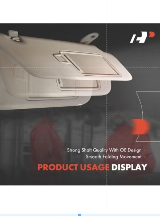 A-Premium Beige Sun Visor Set for Infiniti and Nissan - Image 1