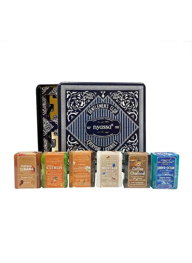 Nyassa Gentlemen’S Club Everyday Luxuries Tin Box Gift Set ;Gift Set For All Occasions; Handmade Soap Men  - Image 2