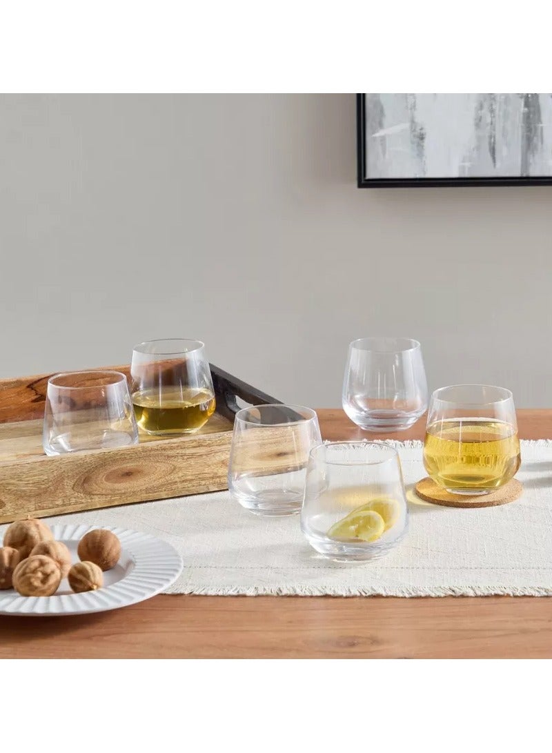 Home Box Aqua 6-Piece Crystal DOF Glass Set - 380 ml - Image 1