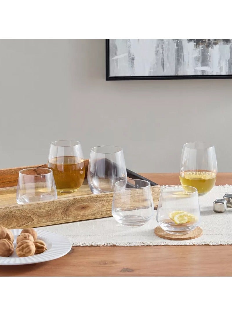 Home Box Aqua 6-Piece Crystal DOF Glass Set - 380 ml - Image 5