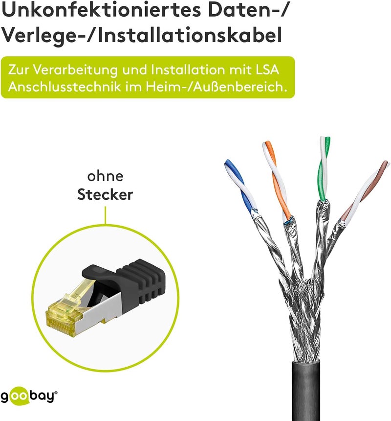 Goobay 57197 Network Cable S/FTP Cat.6 RJ45 100 m - Image 4