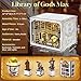 CCCDF DIY Book Nook Kit DIY Miniature Dollhouse Booknook Kit 3D Wooden Puzzle Bookend Bookshelf Insert Decor with LED Light for Adults Library of Gods Max - Image 4
