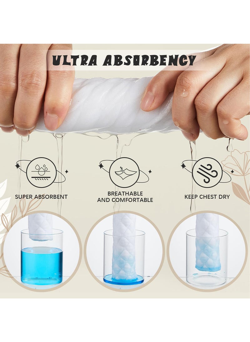 10 Pieces Washable Cotton Bra Liners 3 Layer Rectangle Under Bra Pads Sweat Liners Cotton Breasts Pads for Women Sweating Supplies Absorb Sweat Cool in Summer - Image 3