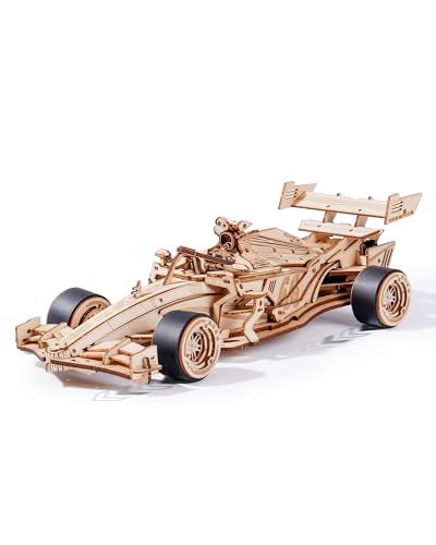 Wowood 3D Wooden Puzzle for Adults 3D Wooden Racing Car Model Car Kits for Teen to Build Unique Gift for Kids on BirthdayChristmas DayLK505 - Image 1