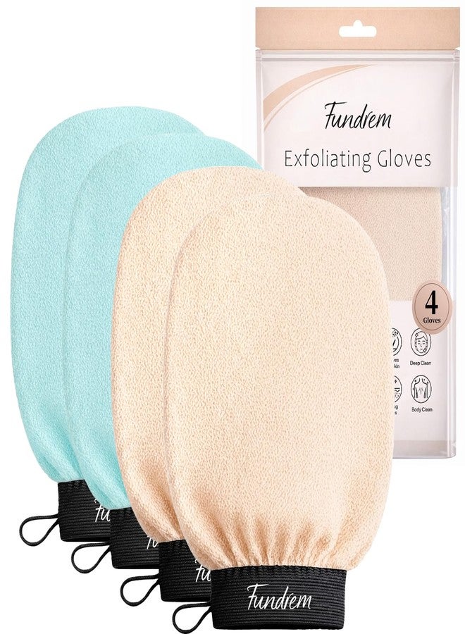 Fundrem Exfoliating Gloves, Exfoliating Body Scrubber for Bath Shower Exfoliation, Body Scrub Exfoliator Loofah Sponge for Dead Skin Remover - Image 1