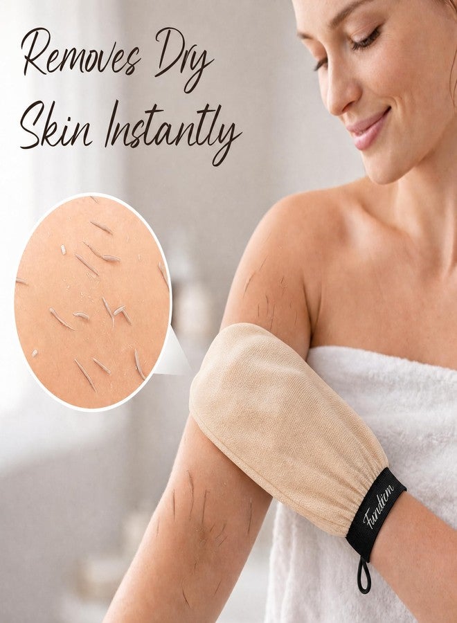 Fundrem Exfoliating Gloves, Exfoliating Body Scrubber for Bath Shower Exfoliation, Body Scrub Exfoliator Loofah Sponge for Dead Skin Remover - Image 3