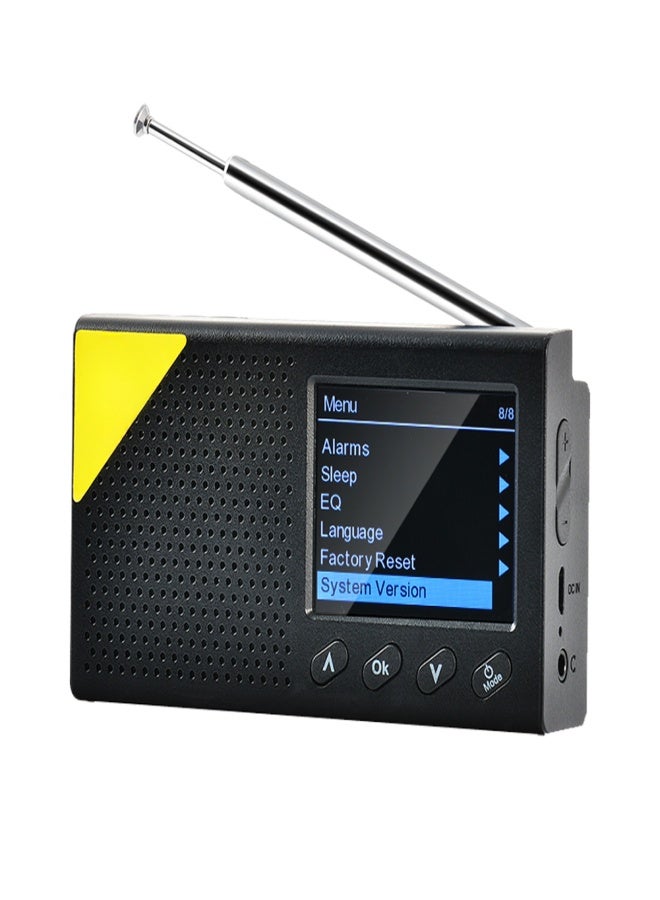 راديو رقمي محمول بشاشة LCD مقاس 2.4 بوصة، مخرج ستيريو، للاستخدام المنزلي والمكتبي، بتقنية DAB اللاسلكية BT 5.0. - Image 1