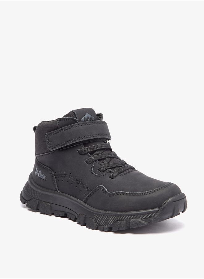 Lee Cooper - Boy's Panelled Boots with Hook and Loop Closure - Image 1