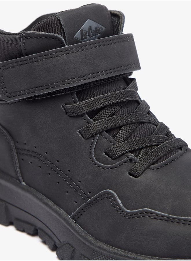 Lee Cooper - Boy's Panelled Boots with Hook and Loop Closure - Image 1