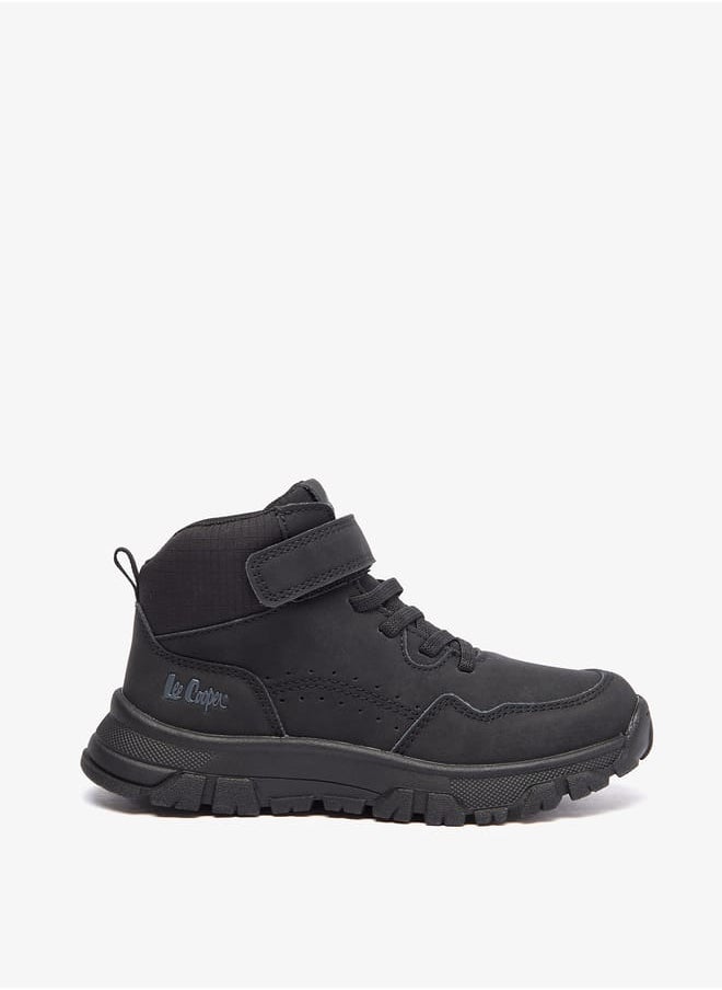 Lee Cooper - Boy's Panelled Boots with Hook and Loop Closure - Image 1