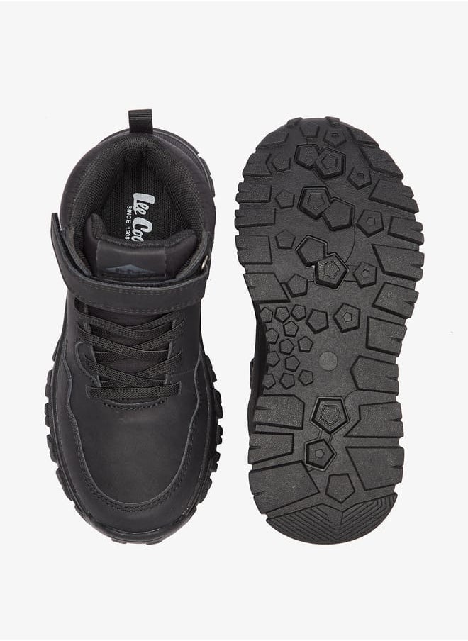Lee Cooper - Boy's Panelled Boots with Hook and Loop Closure - Image 1