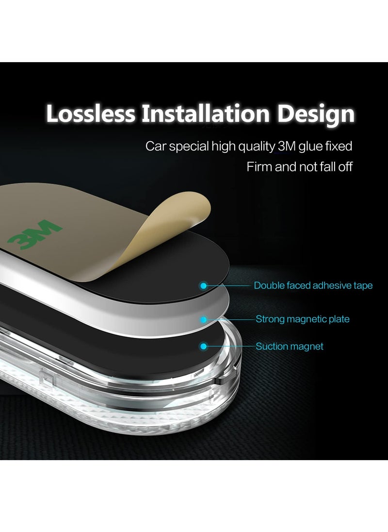 KASTWAVE مصابيح LED للسيارة، مصابيح LED صغيرة محمولة داخلية للسيارة تعمل باللمس مع 6 حبات مصباح LED ساطعة، إضاءة قابلة لإعادة الشحن عبر USB، ضوء طوارئ للسيارة (ضوء أرجواني)  - Image 5