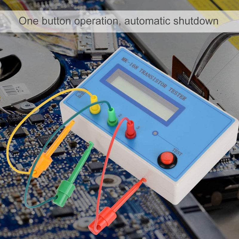 Focket Transistor Tester, MK-168 8MHz External Crystal Multifunction Diode Triode Capacitance Tester RLC NPN PNP MOS Meter with Automatically Detect - Image 4