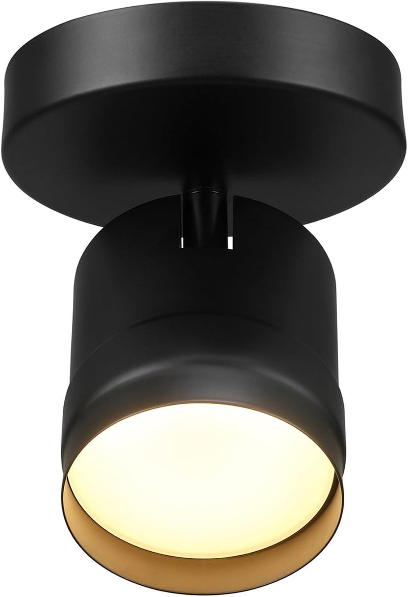 Globe Electric 64000170 4.5" 1-Light LED Integrated Track Lighting Spotlight, Matte Black, Pivoting Head, Ceiling Light, 14W, 600 Lumens, 3000 Kelvin, Home Improvement - Image 1
