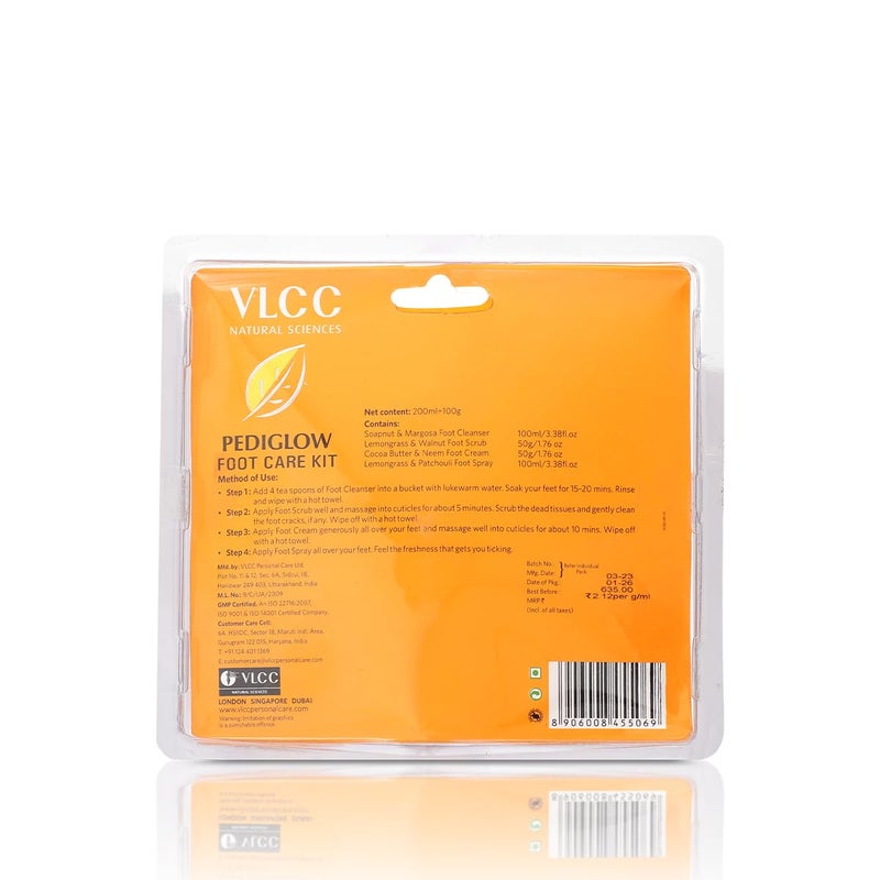 VLCC Pedi Glow Foot Care Kit 100g 200ml VLCC Pedicure Manicure Hand Foot Kit 150g 60ml Keeps Your Feet Clear Soft and Smooth Remove Dirt Impurities Dead Skin Cells - Image 4