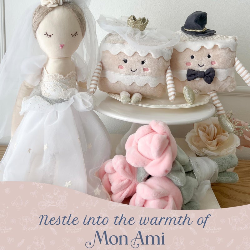 MON AMI Rose Plush Flower Bouquet | 9-inch Soft Floral Stuffed Toy for Kids & Adults | Perfect Valentineâ€™s Day Gift | Adorable Birthday & Anniversary Plushie | Cuddly & Collectible Toy for All Ages - Image 4