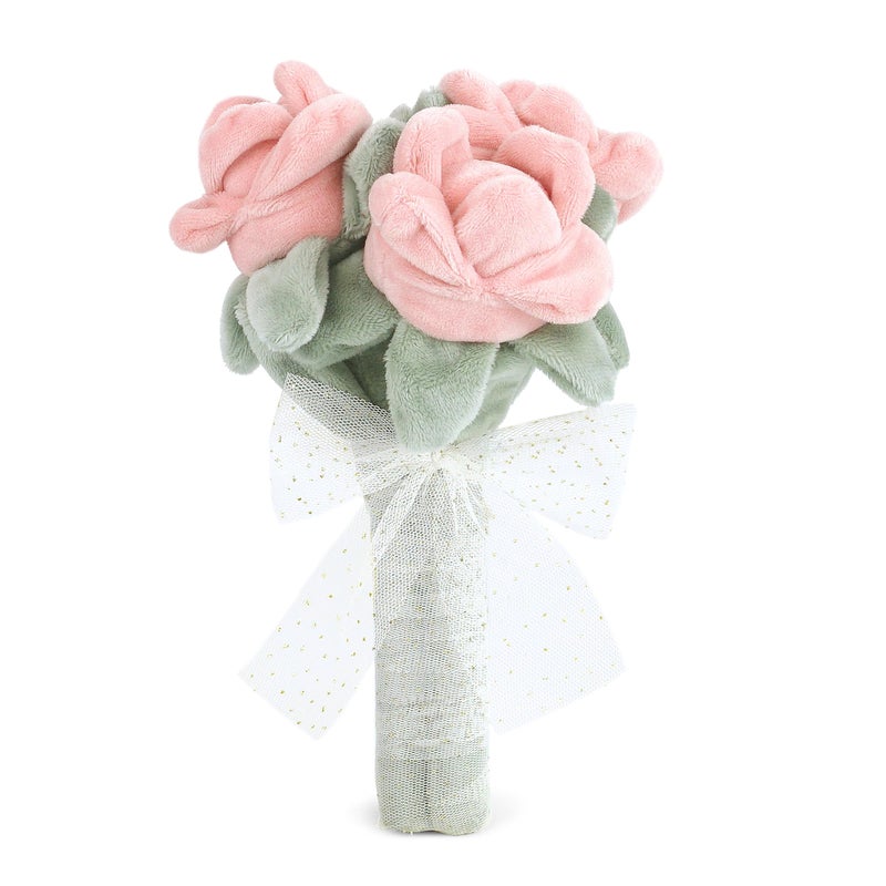 MON AMI Rose Plush Flower Bouquet | 9-inch Soft Floral Stuffed Toy for Kids & Adults | Perfect Valentineâ€™s Day Gift | Adorable Birthday & Anniversary Plushie | Cuddly & Collectible Toy for All Ages - Image 1