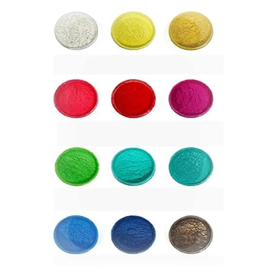 Kedia Pigment Powder Mica Powder 10 gmEachfor Epoxy Resin Candle Dye Set of 1 Multicolor 12 - Image 1