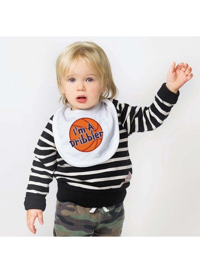 ChalkTalkSPORTS Basketball Baby & Infant Bib | I'm A Dribbler Bib | Soft Microfiber Bib