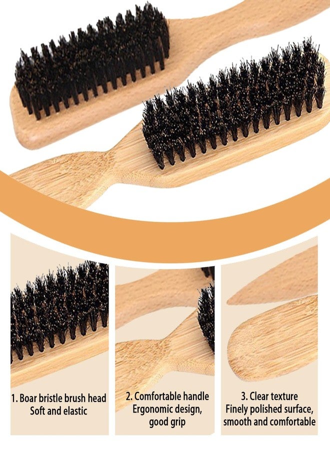 COLAYERIST Slick Back Hair Brush, Boar Bristle Hair Brush for Soft/Medium Hair - Polish Slick Back Hair/Ponytail and Create a Frizz-free Hairstyle, Suitable for Women Men & Kids-2 PCS - Image 3