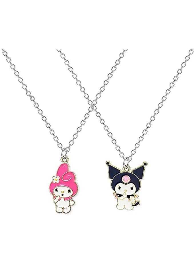 JOUDIYA Cute Necklace Bff Necklace for 2 Cute Necklaces Aesthetic Pendant Accessories Kawaii Friendship Bestie Best Friend Gift For Teen Girls - Image 1