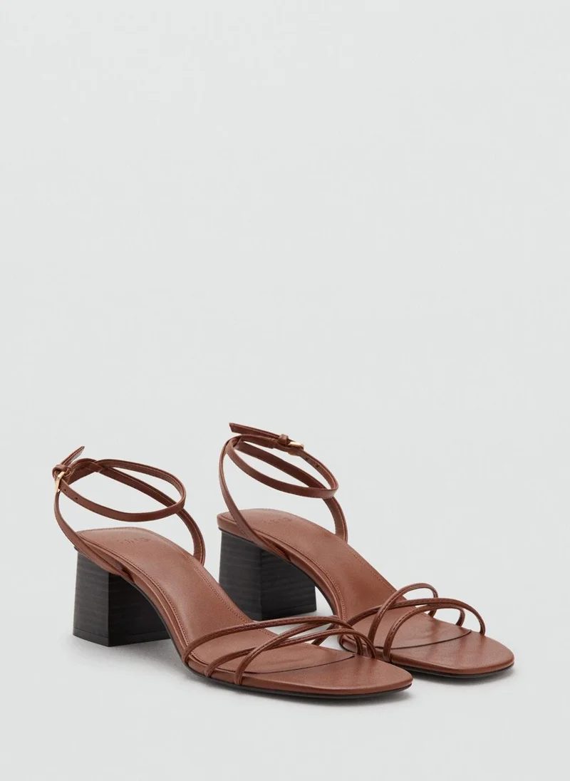 MANGO Heeled sandals with straps
