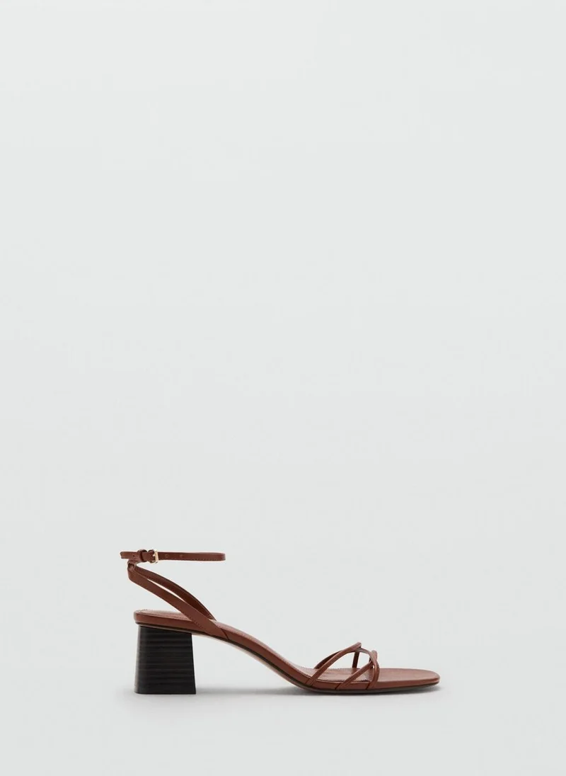 MANGO Heeled sandals with straps