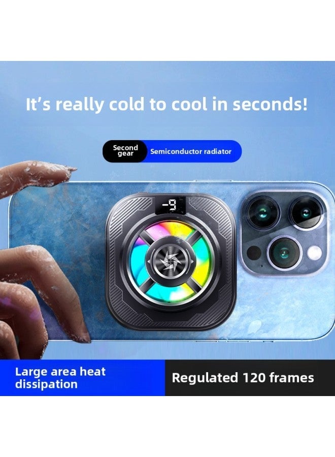 SL39 Game Live Icing With Digital Display Back Fast Cooling Magnetic Silent Mobile Phone Radiator-Color:Black Ice [regular Style] Radiator  - Image 5