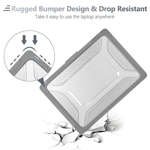 Tech Trendz TechTrendz Case Cover Compatible with MacBook Pro 13 inch M2 A2338 Case A2251 M1 A2289 A2159 A1989 A1706 A1708 2024-2017 Honeycomb Design HeavyDuty Protective HardShell TPU Bumper Cover with Kickstand - Image 3