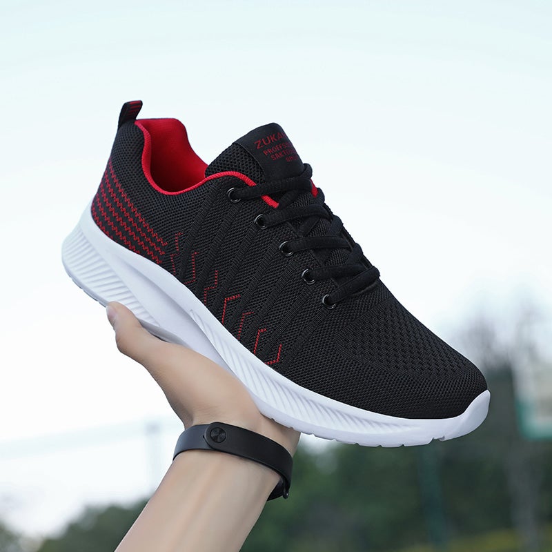 Autumn Men'S Shoes Flying Net Shoes Men'S Mesh Surface Casual Sneaker Running Men'S Net Red Tide Shoes - Image 2